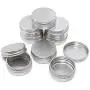 24 Boîtes Métalliques Aluminium Rondes 1/2 oz avec Couvercle à Vis pour Stockage et Fabrication de Bougies 24 Boîtes Métalliques Aluminium Rondes 1/2 oz avec Couvercle à Vis pour Stockage et Fabrication de Bougies