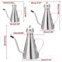 GTJXEY Stainless Steel Olive Oil Can Dispenser Pot Drizzler Canister Deluxe Silver ColorKitchen Tools Food Jar Cruets Utensil Storage