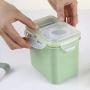Square Plastic Sealed Canister,Kitchen Storage Box Food Melon Seed Nuts Cans Grain Sealed Jars for Food Storage,Pink