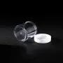 4 Pièces Pots Ronds Transparents à Large Ouverture et Étanchéifiés avec Couvercles pour le Transport, le Rangement, les Produits de Maquillage, les Crèmes, Huiles, Salves, Pommades, Fabrication de Slime DIY ou Autre (240 ml)