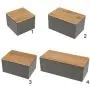 Bambusdeckel Aufbewahrungsboxen Holzbehälter Organizer Tee Aufbewahrungsbox Caddy Gläser Kaffee Dosen - A