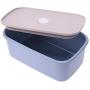 Whitelotous Easy Find Lid Food Storage Container Large Cereals Sealed Jar Refrigerator Fresh Nuts Retail Moisture Proof Box(Blue)
