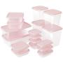 Food Storage Box, Kitchen Finishing Storage, Polypropylene Material, Safe, Non-Toxic, Transparent, Refrigerator Storage Box, Storage Jar, 17-Piece Set