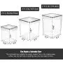 【ME.FAN Boîtes de Rangement Alimentaire [Lot de 6] Conteneurs pour Stockage de Farine- Garde-Manger, Boîtes d'Entreposage Airtight avec 5 Set Tasses Mesurables & 24 Étiquettes & Stylo – Noir】
