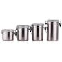 Storage Sealed Cans, Stainless Steel Food Storage Containers, Vacuum Sealed Container With Cantilever Lid, Leakproof Food Jar Canisters Tanks for Outdoor Meals, Lunch, Yogurt, Snacks, Coffee Beans