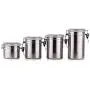 Storage Sealed Cans, Stainless Steel Food Storage Containers, Vacuum Sealed Container With Cantilever Lid, Leakproof Food Jar Canisters Tanks for Outdoor Meals, Lunch, Yogurt, Snacks, Coffee Beans