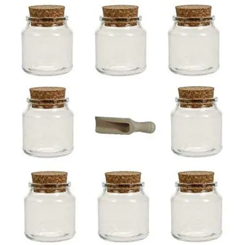Viva Haushaltswaren Set of 8 Spice Jars/tins, Glass, Transparent, 175ml Viva Haushaltswaren Set of 8 Spice Jars/tins, Glass, Transparent, 175ml