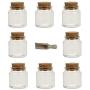 Viva Haushaltswaren Set of 8 Spice Jars/tins, Glass, Transparent, 175ml