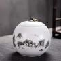 Vintage Glaze Tea Tin Jar Handcrafted Ceramic Airtight Tea Storage Canister Spice Tea Caddy (7)