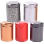 VEIREN 5 Pack Tea Storage Canister Seal Tea Tins Coffee Tins Food Storage Container for Tea Coffee Herb Candy Chocolate Sugar Spices
