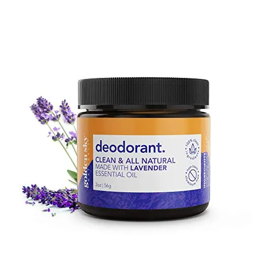 Crème Déodorante Naturelle Golden Sky à l'Huile Essentielle de Lavande, Sans Aluminium et Sans Paraben pour Hommes et Femmes, 100 ml Crème Déodorante Naturelle Golden Sky à l'Huile Essentielle de Lavande, Sans Aluminium et Sans Paraben pour Hommes et Femmes, 100 ml