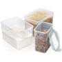 TALL WIDE DEEP Food Storage Containers - Sugar, Flour Plastic Containers 20 pc (set of 10) - 18 FREE Chalkboard labels & Marker - Airtight, Leakproof, BPA Free - Microwave, Freezer & Dishwasher Safe