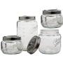 Mason 4-piece Glass Canister Set