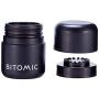 BITOMIC Herb Container Glass Stash Jar for Food, Spices, Weed & Cannabis Jar Storage - Smell Proof UV Proof Airtight | Child Resistant Refillable Jar keeps herbs fresh ? Matte Black - 1.7oz 50ml 3 Pc