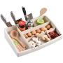 HFREOI Multifunctional Storage Shelf Spice Rack with Tiered Levels of Storage for Spice Bottles, Jars, Seasonings, Baking Supplies Powder Mixes, Spices, Snacks