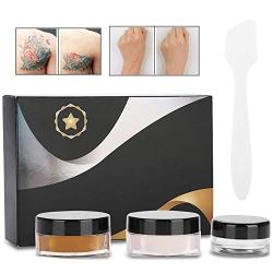 Tattoo Concealer, Professional Scar Tattoo Concealer Vitiligo Hiding Spots Makeup Cover Cream Set for Vitiligo Spots Birthmarks