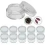 10 Clear Empty Containers Jars Cosmetic Pot Small Travel Sample Cream Makeup Jar 10 Clear Empty Containers Jars Cosmetic Pot Small Travel Sample Cream Makeup Jar