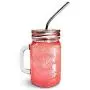 Mason Jar Mugs with Handle, Regular Mouth Colorful Lids with 2 Reusable Stainless Steel Straw, Set of 2 (Rose Gold), Kitchen GLASS 16 oz Jars,''Refreshing Ice Cold Drink'' & Dishwasher Safe Mason Jar Mugs with Handle, Regular Mouth Colorful Lids with 2 Reusable Stainless Steel Straw, Set of 2 (Rose Gold), Kitchen GLASS 16 oz Jars,''Refreshing Ice Cold Drink'' & Dishwasher Safe
