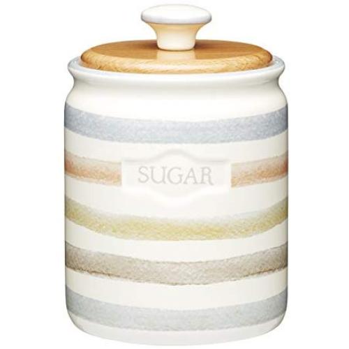 Kitchencraft Classic Collection Striped Ceramic Sugar Container, 800ml (28 Fl