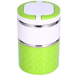 Stainless Steel Insulated Lunch for Kids Large Leak-Proof Storage Jar for Hot/Cold Food, Soups, Liquids - BPA Free - Fits Most Lunch Boxes And Bags,Green,2layer