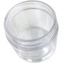 (Quantity: 30 Pieces) Beauticom® High Quality 30G/30ML (1 Oz) Round Clear Jars with Black Flat Top Lids for Beads, Gems, Glitter, Charms, Small Arts and Crafts - BPA Free