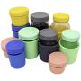 MJL Leak Proof Plastic Storage Lids With Silicone Liners For Mason Jars (5 Pack, Wide Mouth)