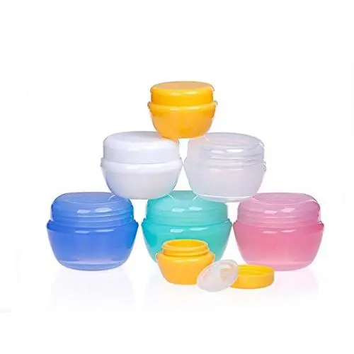 30 Stück Pilzförmige Kosmetikprobenbehälter, leere Kunststoffbehälter für Cremes, Lidschatten, Nägel, Puder – gemischte Farben (20g/20ml)