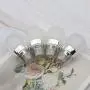 8 Pièces Flacon en Verre Froissé Écologique Remplissable 30ml 1oz, Bouteille Sphérique en Métal Argenté avec Bouchon Transparent et Embout pour Crème, Émulsion, Essence Faciale.