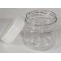 1-oz Clear Jars with Smooth White Lids (Set of 24)