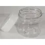 1-oz Clear Jars with Smooth White Lids (Set of 24)