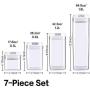 Air-Tight Food Storage Container Set - MCIRCO 7 Pieces Set Food Container with Bonus 20pcs Chalkboard Labels - Durable Plastic BPA Free - Easy Lock Lids to Keep Food Fresh