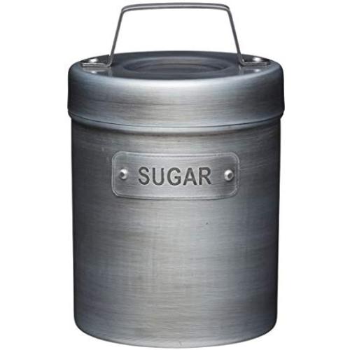 KitchenCraft Sugar Container Industrial Kitchen 11x16,5cm, 10.5 x 11 x 17 cm, Grey