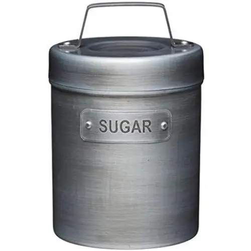 Contenant à Sucre Industriel KitchenCraft 11x16,5cm, 10,5 x 11 x 17 cm, Gris Contenant à Sucre Industriel KitchenCraft 11x16,5cm, 10,5 x 11 x 17 cm, Gris