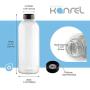 Kanrel Glass Juice Bottles 32oz with Caps | Best Bottle for Fresh Orange and Apple Juice | Reusable Refillable Airtight Empty Clear Portable Storage Container Jars Juicing