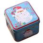 Amosfun Christmas Cookie Box Jar Tinplate Candy Box Storage Containers Christmas Biscuits Tin Can for Christmas New Year Party Favors