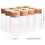 Healifty 12pcs 25ml Glass Jar with Airtight Seal Cork Lid Stoppers Clear Candy Jar Storage Canister for Serving Tea Coffee Spice Sugar Salt