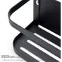 Magnetischer Kühlschrank Gewürzregal Organizer [1-stufiger mit 2x Aufhänger] - Magnetische Glasbehälterhalterung, Utensilieständer, Mehrzweck-Küchenregal, Vorratsschrank Wand, Waschraum, Garage. [Matte Schwarz]