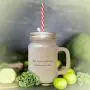 Navy Wife Not Part Of Furniture Frosted Glass Mason Jar With Straw