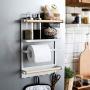 Galapara Fridge Organizer Refrigerator Side Storage Rack Shelf Paper Towel Holder, Spice Jars Rack Kitchen Storage Wrap Rack Seasoning Jars Organizer Refrigerator Shelf Kitchen Storage Cabinet Rack