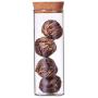 WANGLX ST Glass Storage Jar Wood Lid Food Storage Tank Cereal Storage Container Sealed Cans Dried Fruit Sealed Bottle, A