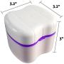 Gus Craft Lavender Purple Denture Box with Simple Retrieval Tab, Great for Dental Care, Easy to Open, Store and Retrieve (Lavender Purple)