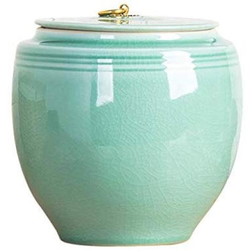 Airtight Food Storage Containers Bins With Lids Large, Ceramic Pottery Cereal Containers Canister Cookie Jar For Kitchen Pantry Organization Flour Rice Candy Bulk, 5L, 29x22cm (Size : Style3)