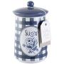 Katie Alice Stylish “Vintage Indigo” Ceramic Sugar Jar by Creative Tops, 16 x 9 cm (6?" X 3?")