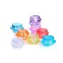 24PCS 3G/0.1oz Empty Refill Mini Square Diamond Shaped Plastic Cosmetic Sample Container Jar Pots With Screw Cap Makeup Bottle Face Cream Lotion Eye Shadow Powder Storage Holder(Color Random)