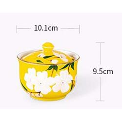 Ceramics Japanese Sakura Sugar Salt Pepper Storage Jar Seasoning Pot with Lid And Spoon