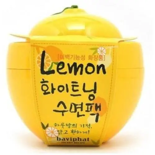 KOREAN COSMETICS, Baviphat_ Limonen-Aufhell-Schlafmaske (100g, Nährstoffversorgung, Feuchtigkeitspflege)