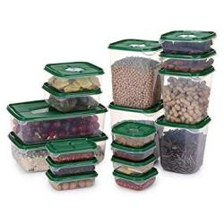 Storage Box Keep Fresh Food Storage Box Refrigerator Food Container Sealed Crisper Grain Dried Storage Jar Tank Kitchen Organizer,Green