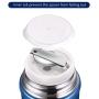 Insulated Food Jar School Lunch Container 26 oz Wide Mouth Stainless Steel Thermos LuenHego Leak Proof Vacuum Thermal Flask with Folding Spoon for School Office Picnic Travel Outdoors - Royal Blue
