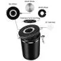 Coffee Container MOICO Coffee Stainless Steel Container-One Way Co2 Valve Airtight Coffee Canister with Coffee Scoop ＆ Travel Jar(Black,16oz+0.65oz)