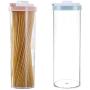 Storage Box Airtight Cereal Rice Container Organizer Bottles Jars Kitchen Tool Transparent Bottles (Blue)